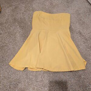Forever 21 Small Yellow Strapless Summer Dress XS